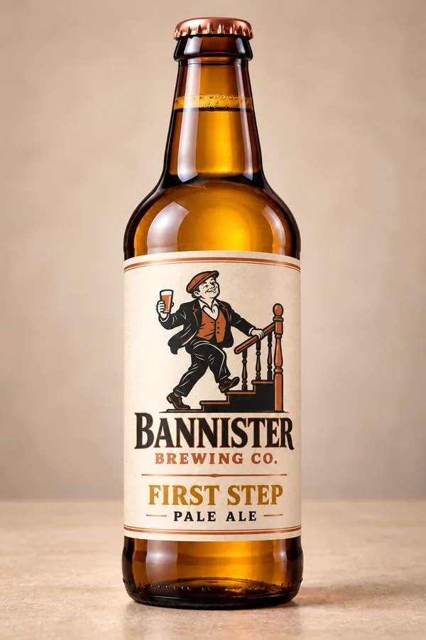 First Step Pale Ale bottle artwork